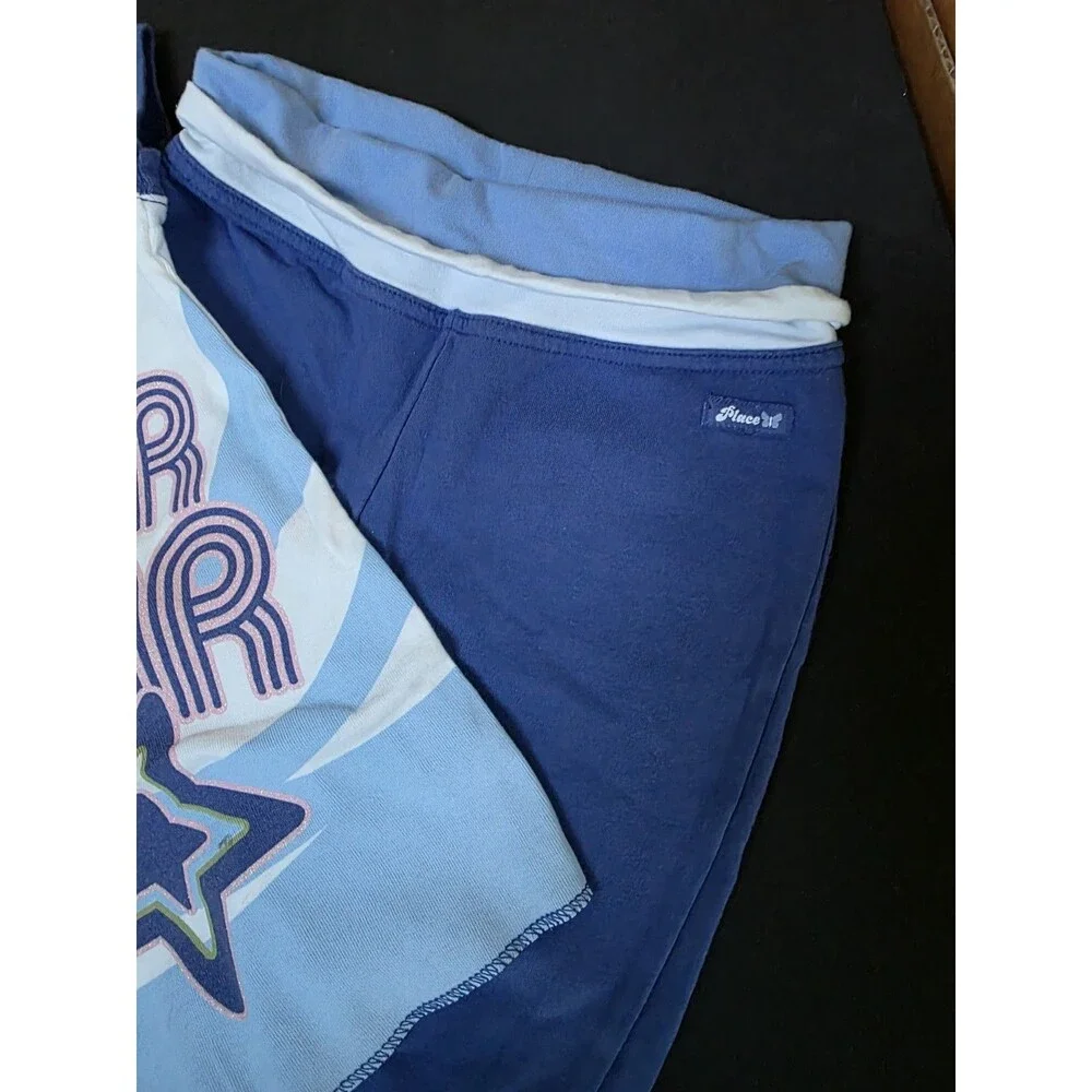 the children's place top and yoga pants set S (5/6) blue Super Star